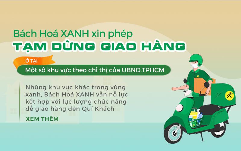 Những khu vực tạm ngưng giao hàng ở TP.HCM từ ngày 23/08 - 06/09 Những khu vực tạm ngưng giao hàng ở TP.HCM từ ngày 23/08 - 06/09