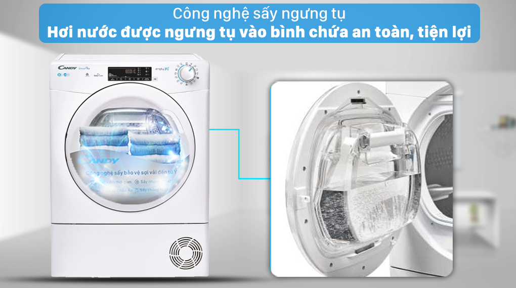 Có nên mua máy sấy quần áo và những lưu ý chọn mua máy sấy phù hợp > Máy sấy ngưng tụ