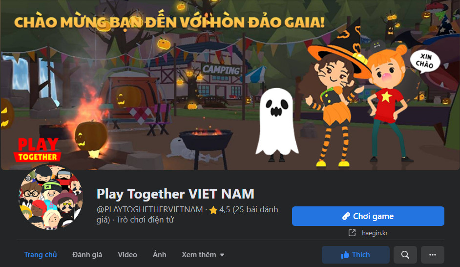 Trang Facebook chính thức của Play Together Việt Nam