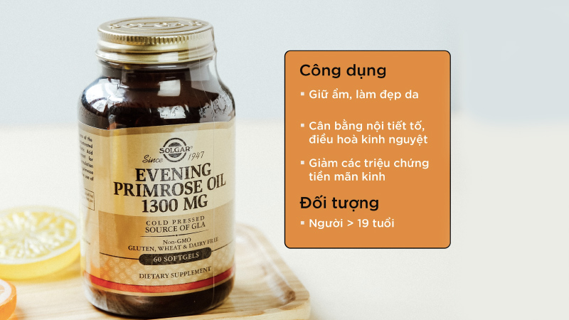 Dầu hoa anh thảo Mỹ Solgar Evening Primrose Oil