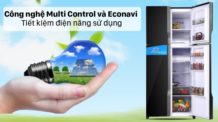 Công nghệ Multi Control kiểm soát chính xác nhiệt độ của từng ngăn tủ độc lập, giảm tiêu hao năng lượng