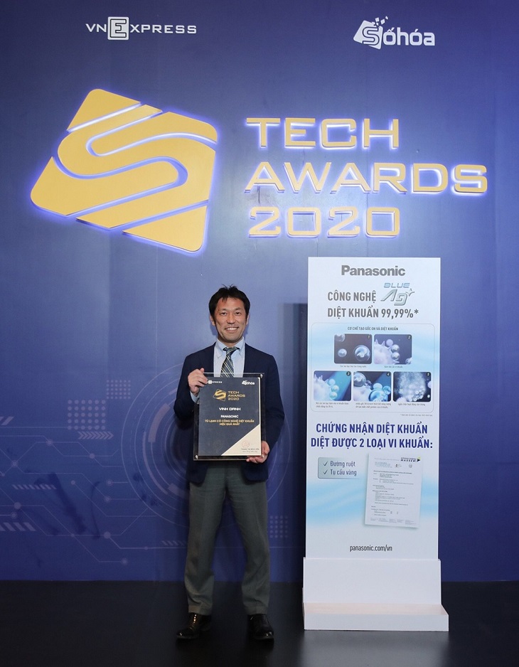 Panasonic đã chiến thắng hạng mục Tủ lạnh có công nghệ diệt khuẩn hiệu quả nhất tại Tech Award 2020