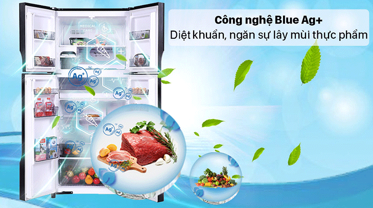 Công nghệ Blue Ag+ được tích hợp trong ngăn đông mềm Primefresh+ chuẩn -3 độ C