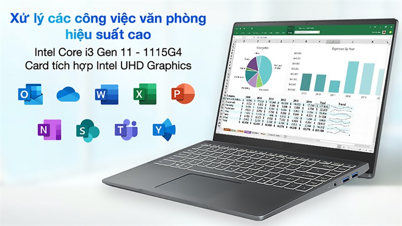 Laptop dưới 15 triệu tốt nhất 2021 - MSI Modern 14 B11MOU i3