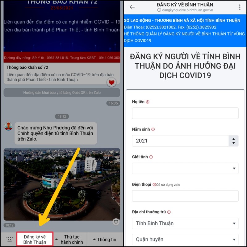 Cách đăng ký về quê tránh dịch bằng Zalo Cách đăng ký về quê tránh dịch bằng Zalo