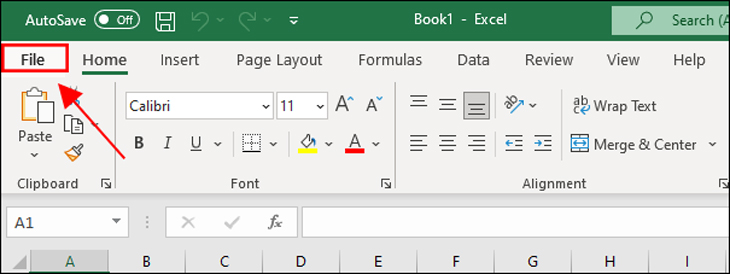 Bạn mở Excel lên rồi chọn Files