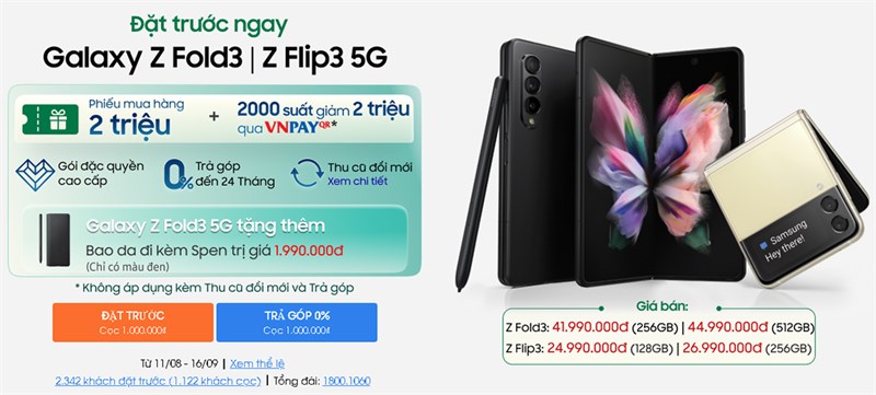 ĐẶT TRƯỚC GALAXY Z FOLD3 & Z FLIP3 5G