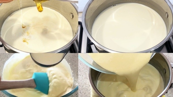 Chế biến hỗn hợp kem sữa trứng