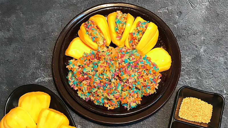 How to make deliciously unique and attractive five-color and three-color jackfruit sticky rice