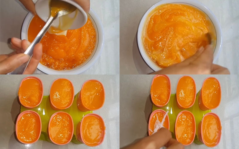 Làm kem đu đủ Làm kem đu đủ