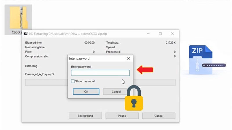 File ZIP cung cấp khả năng bảo vệ dựa trên mật khẩu