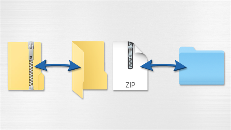 File ZIP là một thư mục nén chứa nhiều file