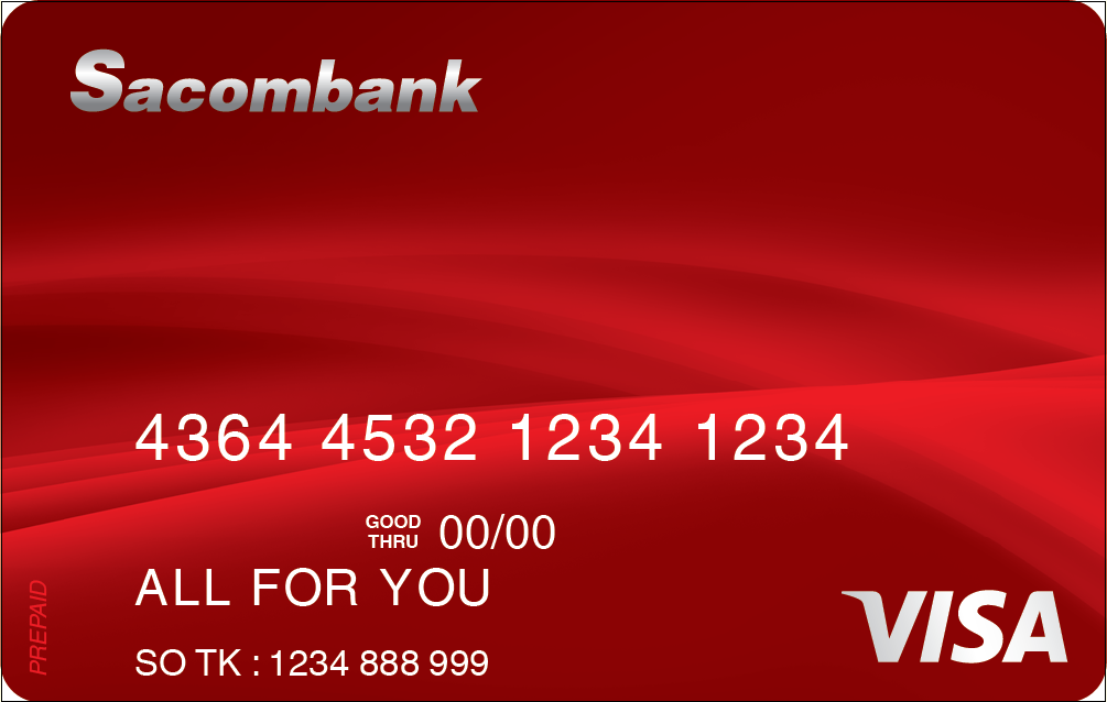 Thẻ trả trước VISA của Sacombank