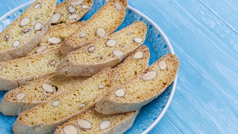 Bánh biscotti có nghĩa là 'nướng hai lần'