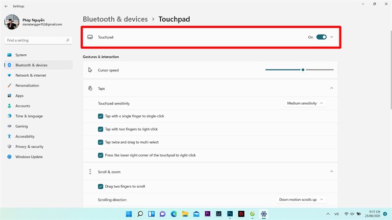 Cách chỉnh Touchpad trên Windows 11 để bạn sử dụng tiện lợi hơn Cách chỉnh Touchpad trên Windows 11 để bạn sử dụng tiện lợi hơn