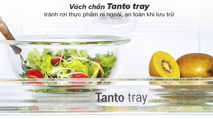 Khay Tanto dạng vách ngăn chắn ngang với thiết kế trong suốt