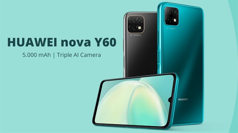 Huawei Nova Y60 ra mắt với màn hình 6.6 inch, 3 camera 13MP và pin 5.000 mAh