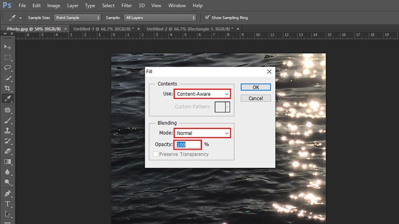 Cách xóa vùng chọn trong Photoshop