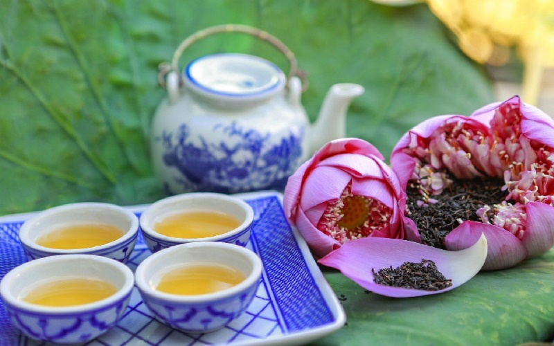 Trà sen Hồ Tây trà ngon nổi tiếng