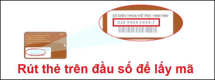 Để biết mã khách hàng của mình bạn chỉ cần nhìn vào số trên đầu thu AVG.