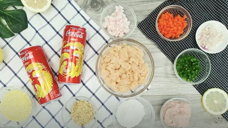Nguyên liệu làm gà viên chiên sốt coca