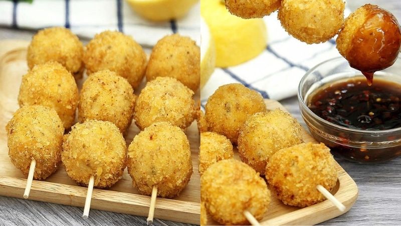 Gà viên chiên sốt coca