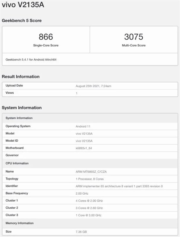 Vivo X70t Pro được phát hiện trên Geekbench