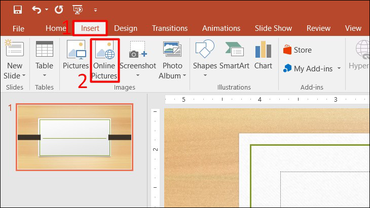 Cách chèn hình ảnh từ thư viện ảnh online vào Powerpoint