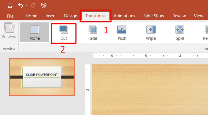 Chèn hiệu ứng chuyển slide trong PowerPoint