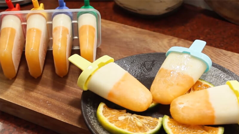 How to make yoghurt orange ice cream without whipping cream, cool and cool