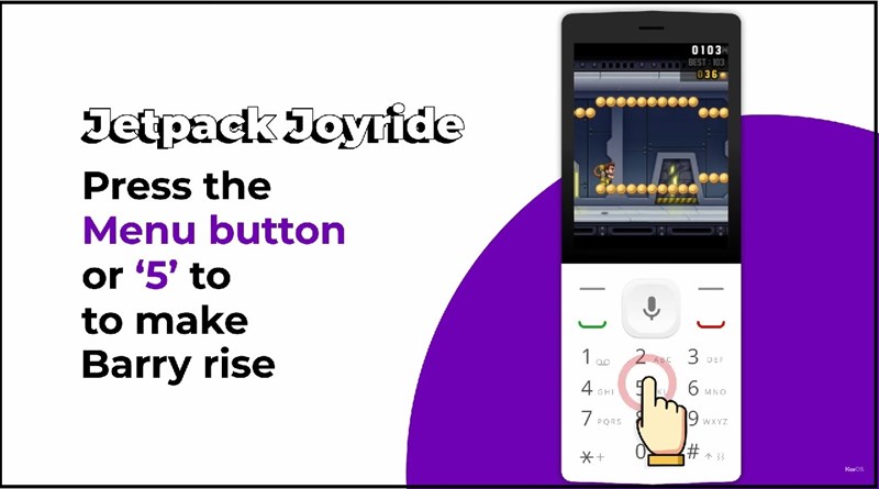 Fruit Ninja, Jetpack Joyride chơi được với điện thoại phím trên KaiOS