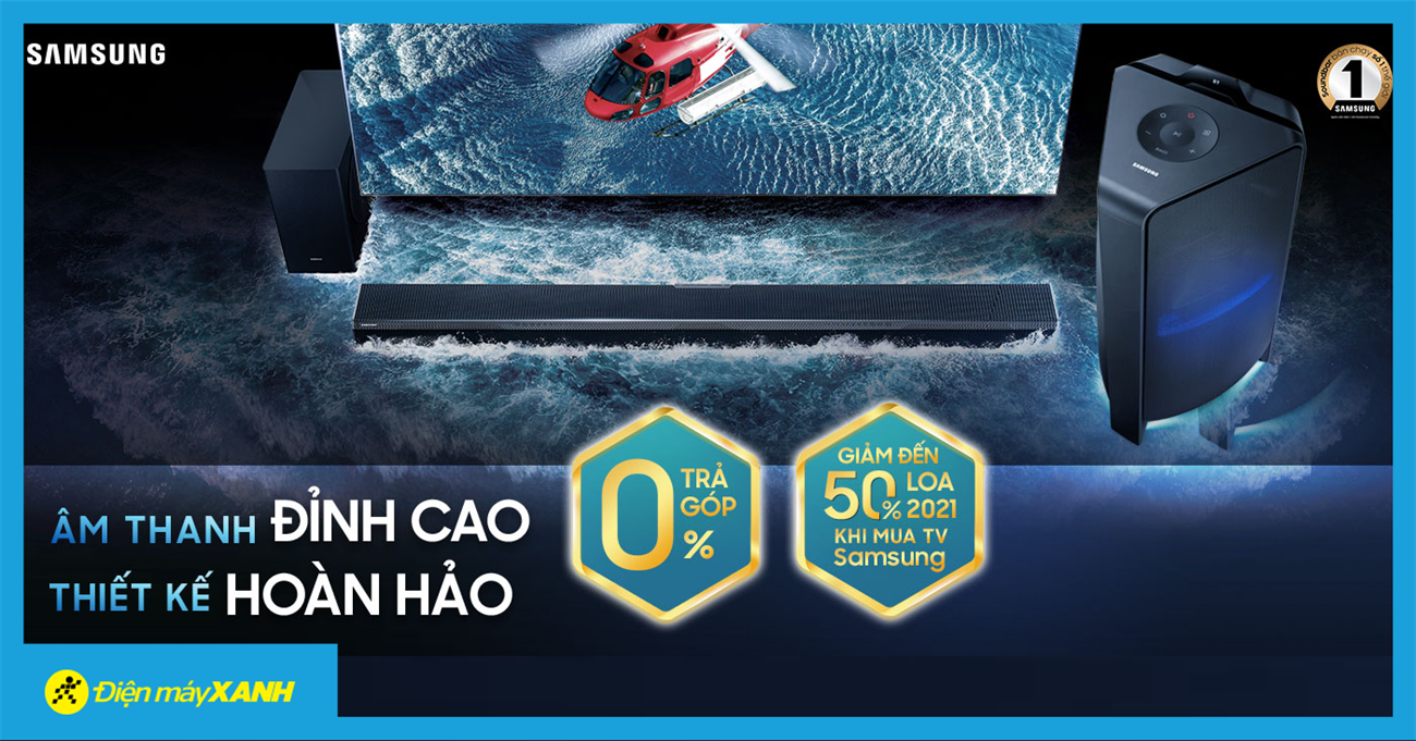 Giảm đến 50% cho loa thanh Samsung khi mua kèm tivi Samsung 09/2021 Giảm đến 50% cho loa thanh Samsung khi mua kèm tivi Samsung 09/2021