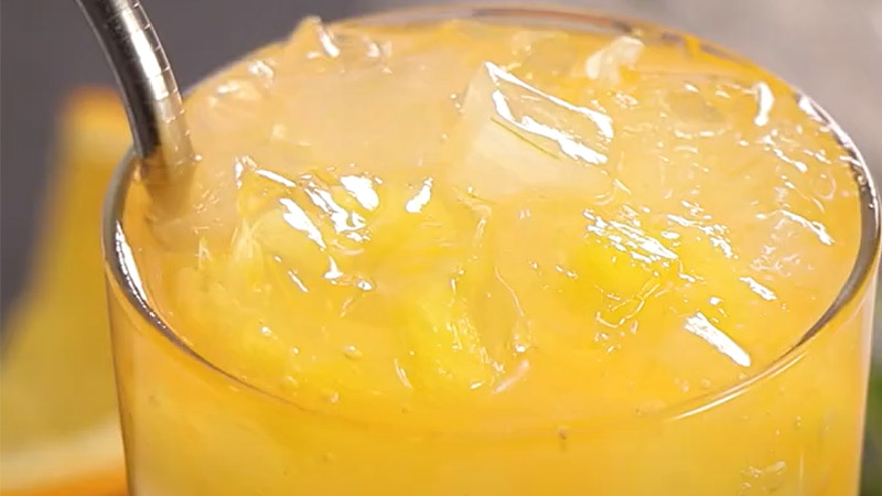 How to make cool orange aloe vera jelly at home