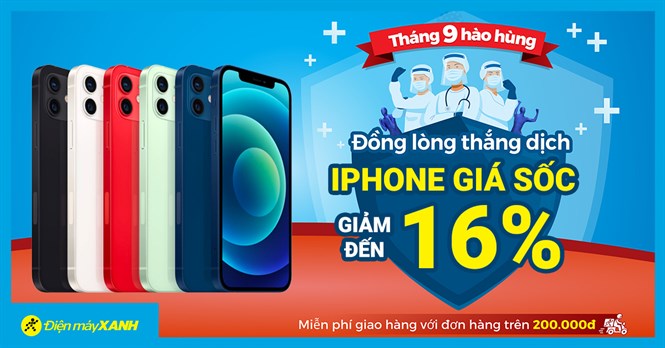 Tháng 9 hào hùng, iPhone giảm SỐC nguyên tháng, giá hấp dẫn trước thềm iPhone 13 ra mắt. Mua ngay!