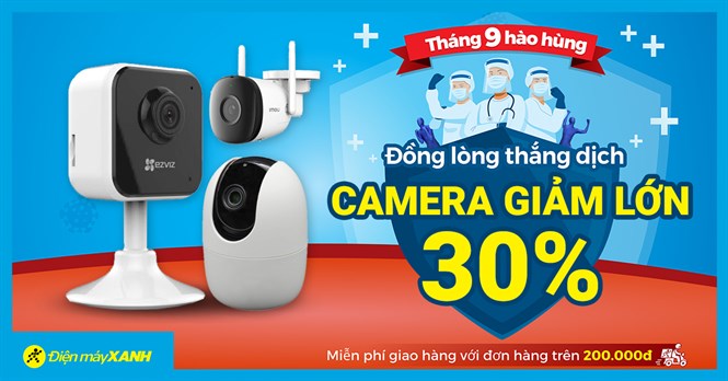 Mừng 2/9, mua ngay camera IP đồng giảm 30%, giá chỉ từ 500K, tranh thủ mua ngay!