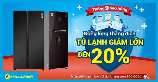 Mừng độc lập, tủ lạnh sale dồn dập đến 20%, nhiều quà ngon giá hời. Mua online giao nhanh miễn phí