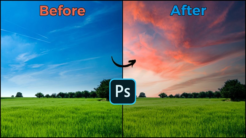 Cách thay đổi bầu trời trong Photoshop