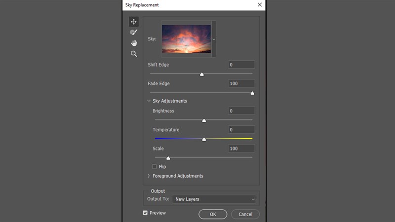 Cách thay đổi bầu trời trong Photoshop