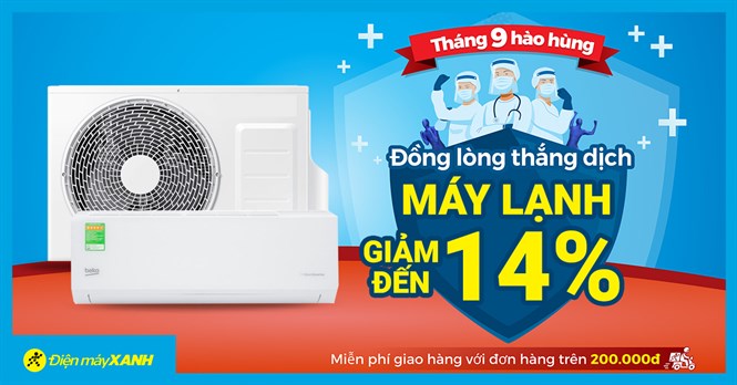 Sale lớn 2/9, máy lạnh giảm lớn đến 14%, quà ngon, miễn phí lắp đặt. Mua online giao nhanh miễn phí!