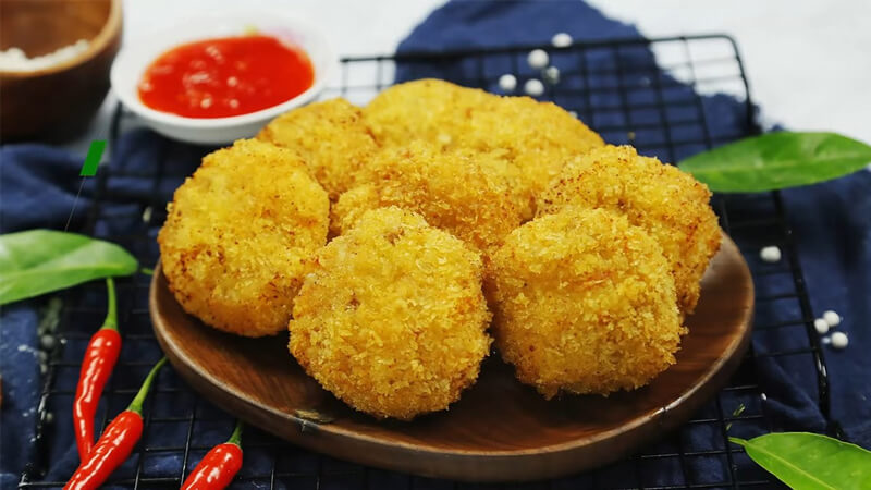 Instructions on how to make fatty cheese fried chicken at home