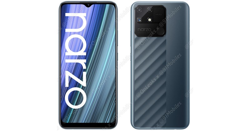 Realme Narzo 50i sẽ gần giống với thiết kế của Realme Narzo 50A được tiết lộ gần đây.