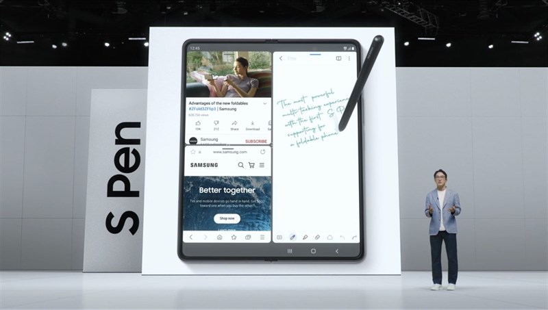 S Pen Fold Edition có đầy đủ những tính năng cơ bản của S Pen trên dòng Note. Nguồn: Samsung.