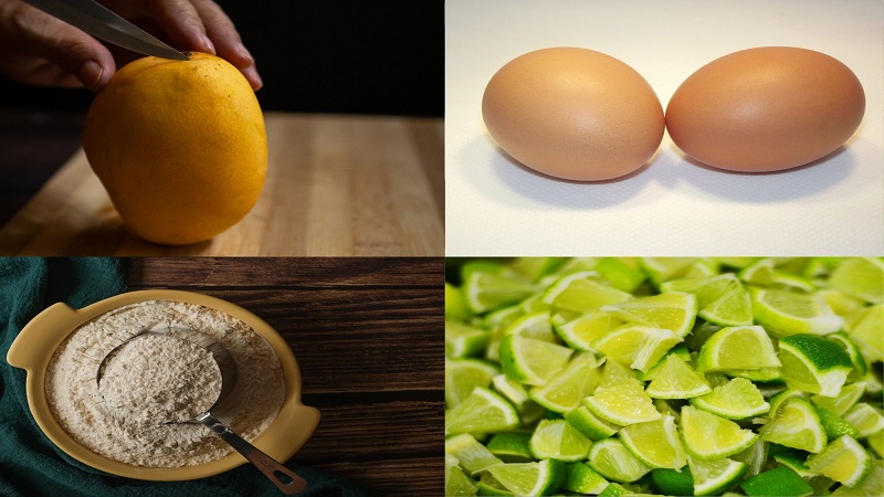 Một số nguyên liệu làm bánh rán nhân xoài