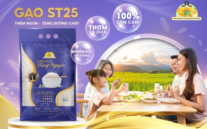 Gạo đặc sản Trạng Nguyên Vinh Hiển ST25