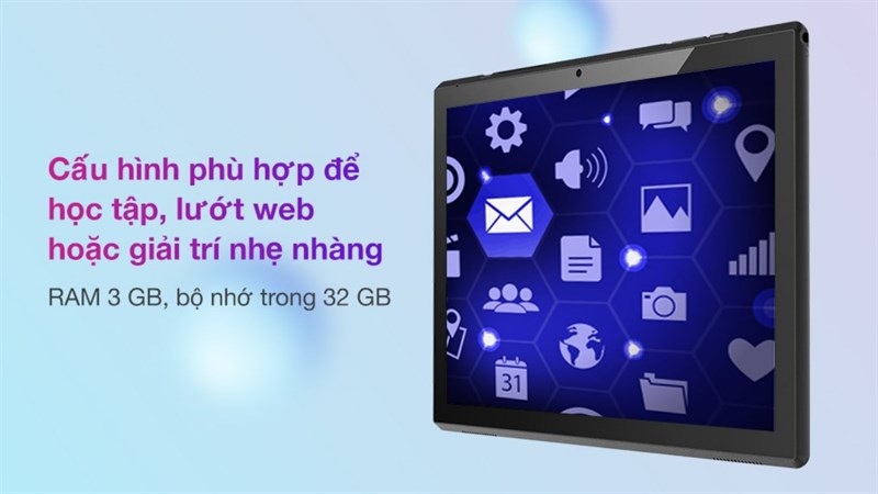 Cấu hình máy đủ mạnh để việc học online hay giải trí nhẹ nhàng được mượt mà.