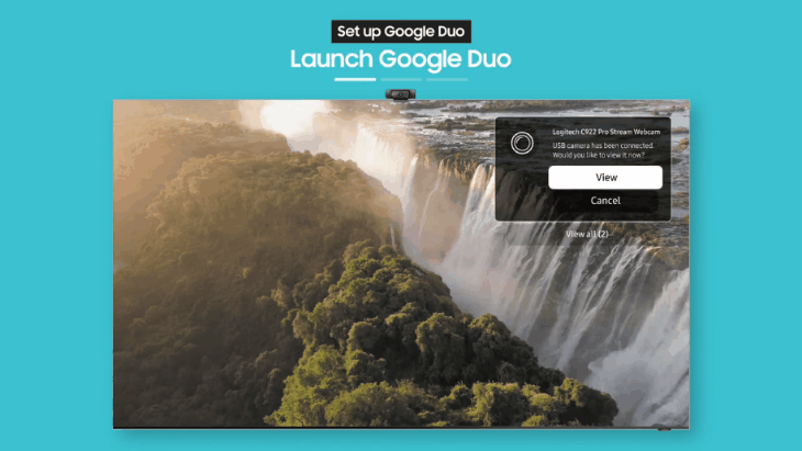 Hướng dẫn gọi video qua Google Duo trên TV Samsung Neo QLED 2021 > Khởi động Google Duo