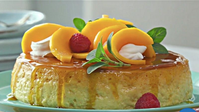 3. Cách làm bánh flan xoài