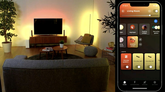 Khám phá những cập nhật mới nhất trên Philips Hue App 4.0 > Philips tối ưu trong điều khiển Phòng (Rooms) và Zone