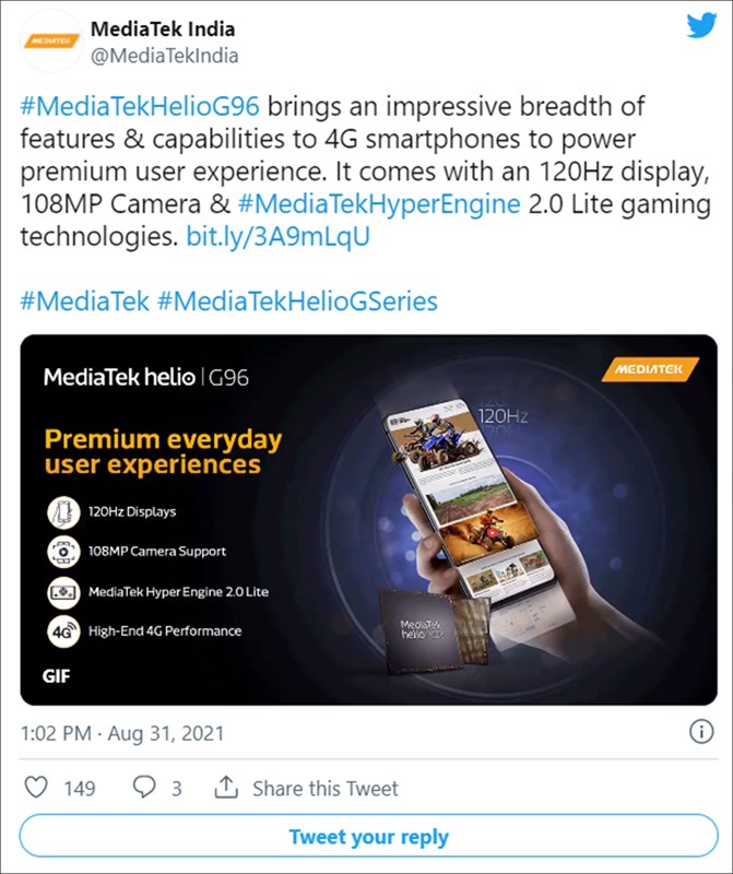 Realme 8i sẽ sử dụng chip Helio G96, camera 108MP và màn hình 120Hz