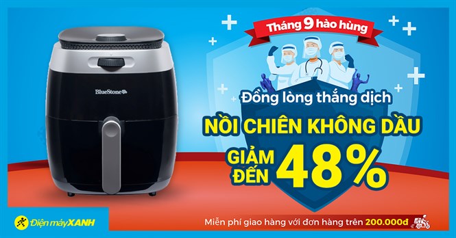 10 nồi chiên không dầu giảm SỐC đến 48% mừng đại lễ 2/9, hãng xịn, giá chỉ từ 1,3 triệu dư sức tậu